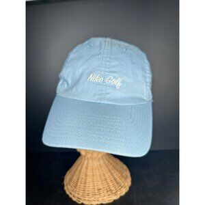 Nike‎ Golf Hat Heritage 86 Dri-Fit Light Blue Cotton Blend Adjustable Spellout